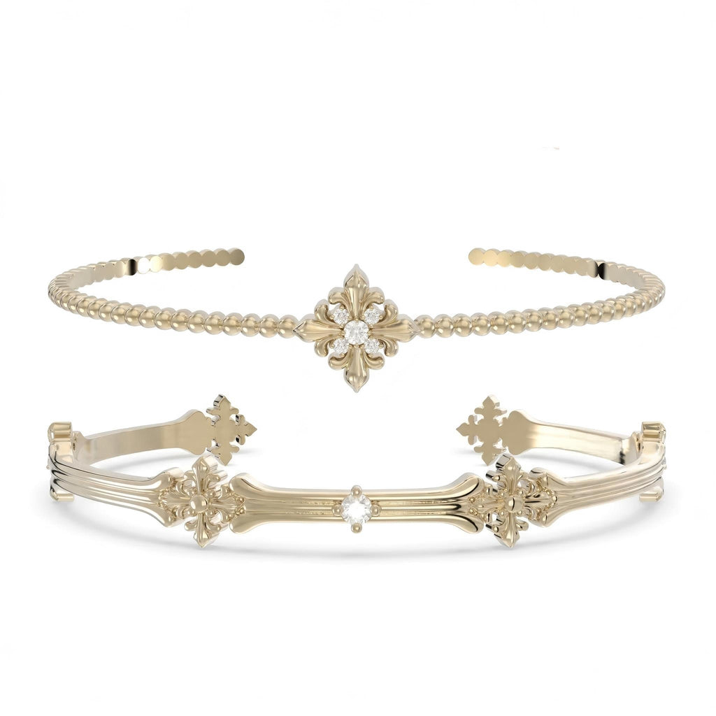 Elegant Gold-Plated Crystal Bracelets