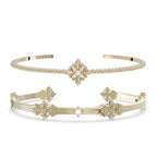 Elegant Gold-Plated Crystal Bracelets