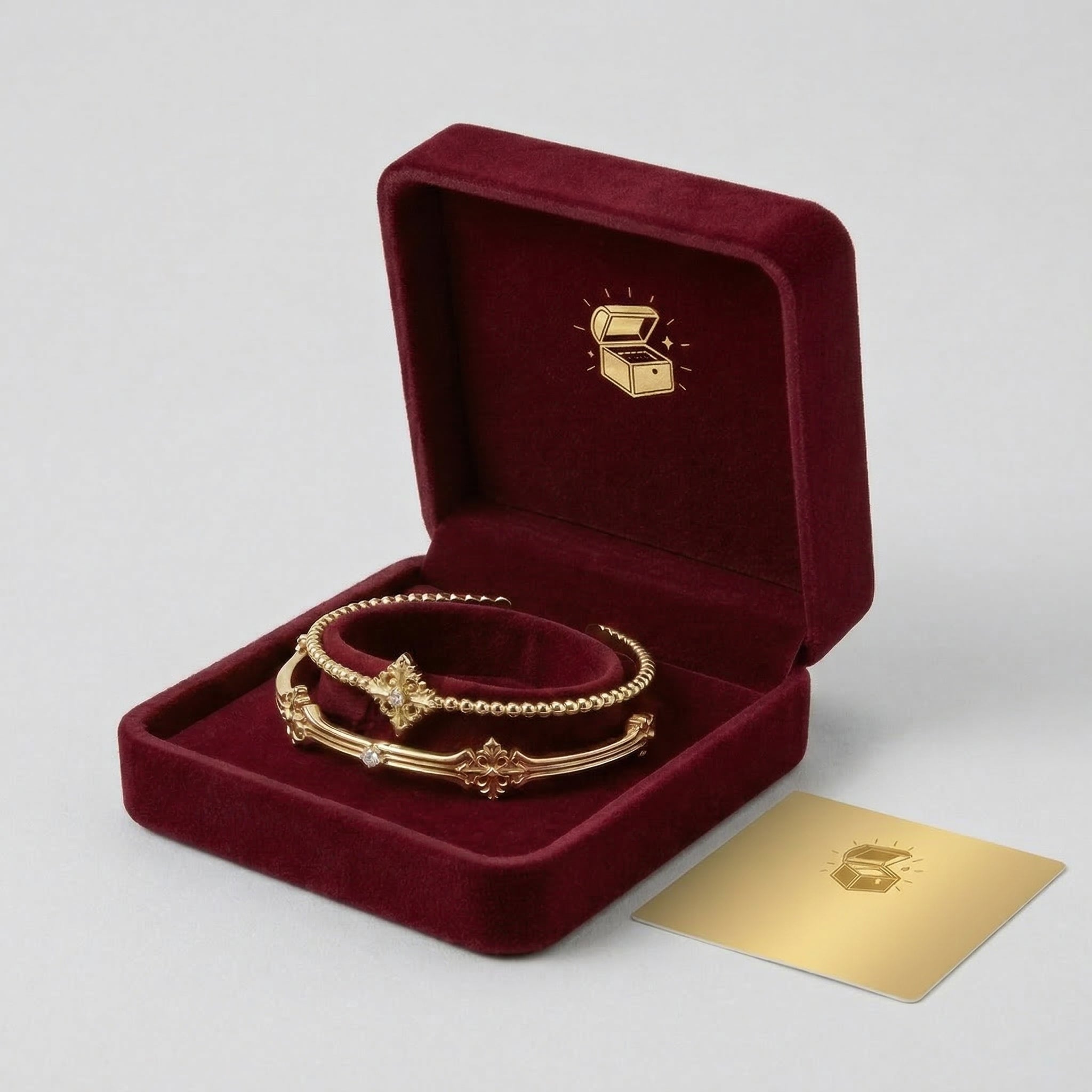 Elegant Gold-Plated Crystal Bracelets