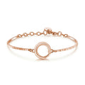 Rose Gold-Plated Chain Bracelet with Circular Clasp