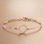 Rose Gold-Plated Chain Bracelet with Circular Clasp