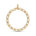 Gold-Plated Link Bracelet with Polished Ball Accents