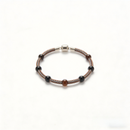 Braided Bead Accent Bracelet with Polished Clasp