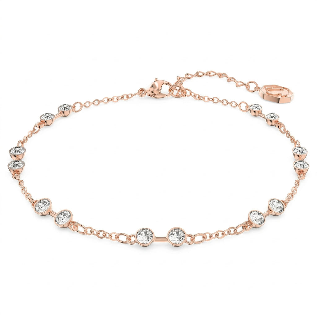 Rose Gold-Plated Crystal Accent Bracelet