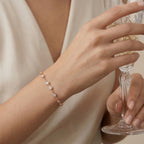 Rose Gold-Plated Crystal Accent Bracelet