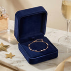 Rose Gold-Plated Crystal Accent Bracelet