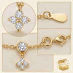 Gold-Plated Crystal Star Accent Bracelet