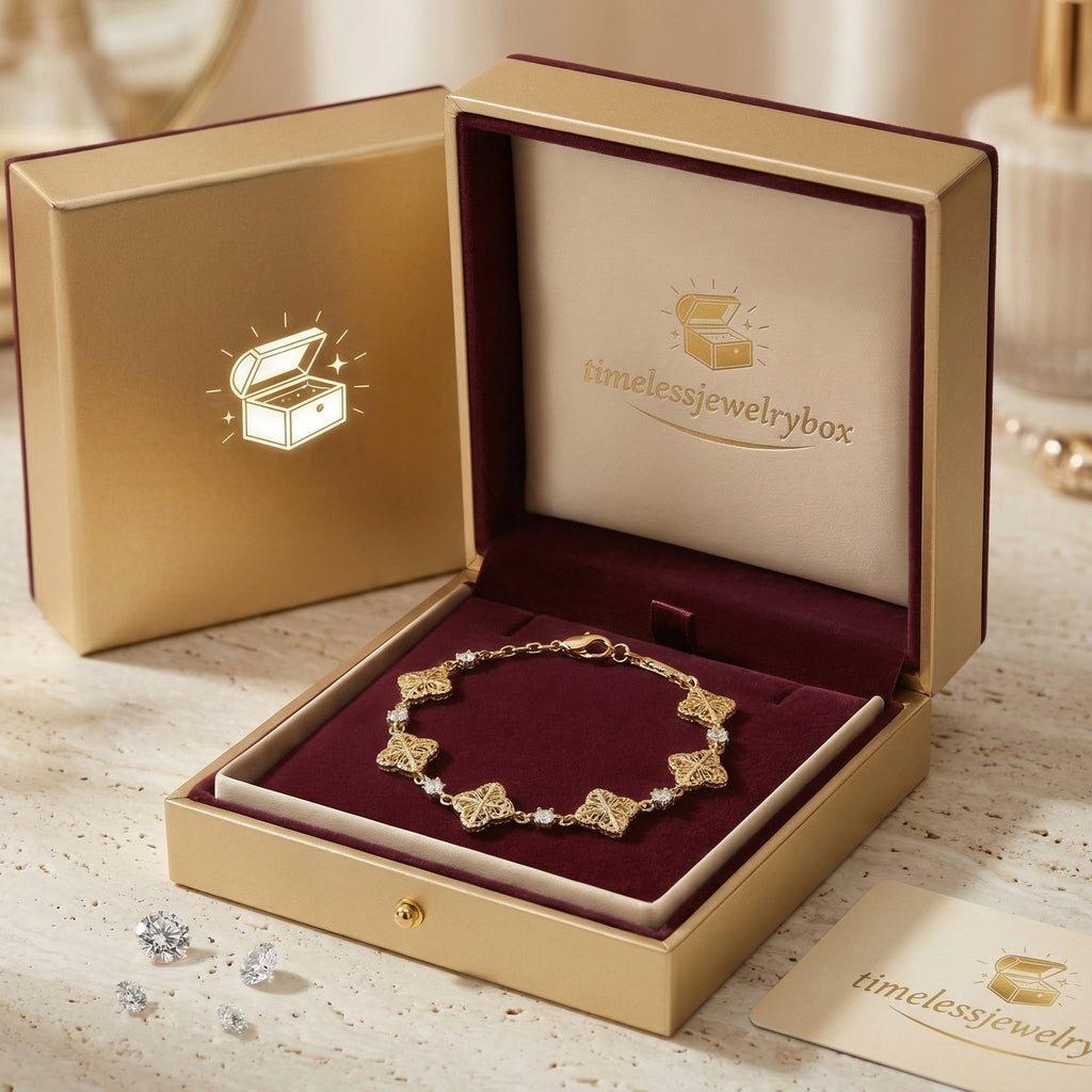 Gold-Plated Lace and Crystal Accent Bracelet