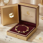 Gold-Plated Lace and Crystal Accent Bracelet