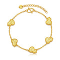 Gold-Plated Heart Motif Bracelet