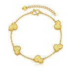 Gold-Plated Heart Motif Bracelet