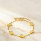 Gold-Plated Heart Motif Bracelet