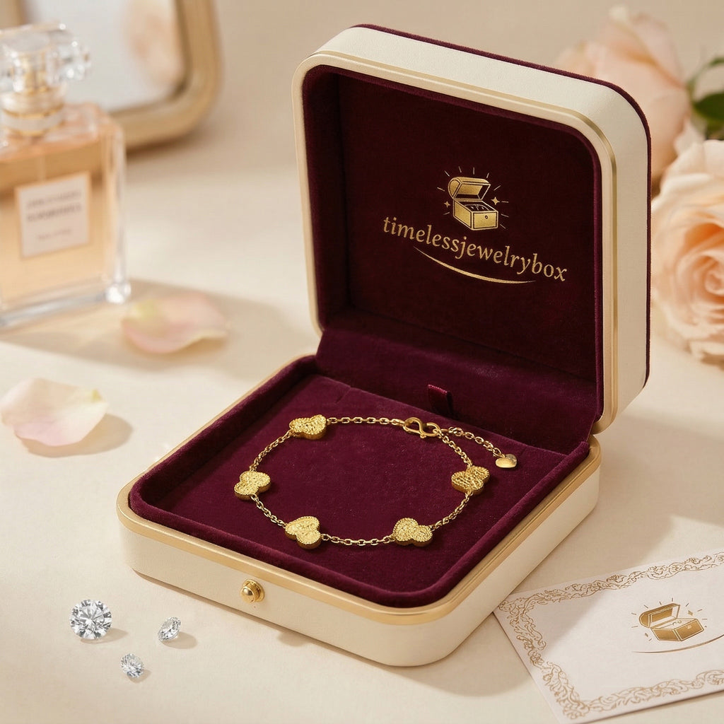 Gold-Plated Heart Motif Bracelet