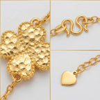 Gold-Plated Floral Link Bracelet