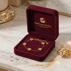 Gold-Plated Floral Link Bracelet