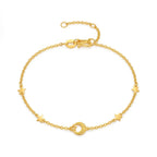 Gold-Plated Star and Moon Bracelet