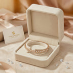 Rose Gold-Plated Crystal-Accented Bangle