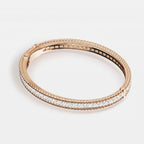 Rose Gold-Plated Crystal-Accented Bangle