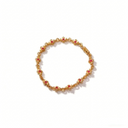 Gold-Plated Floral and Crystal Bracelet