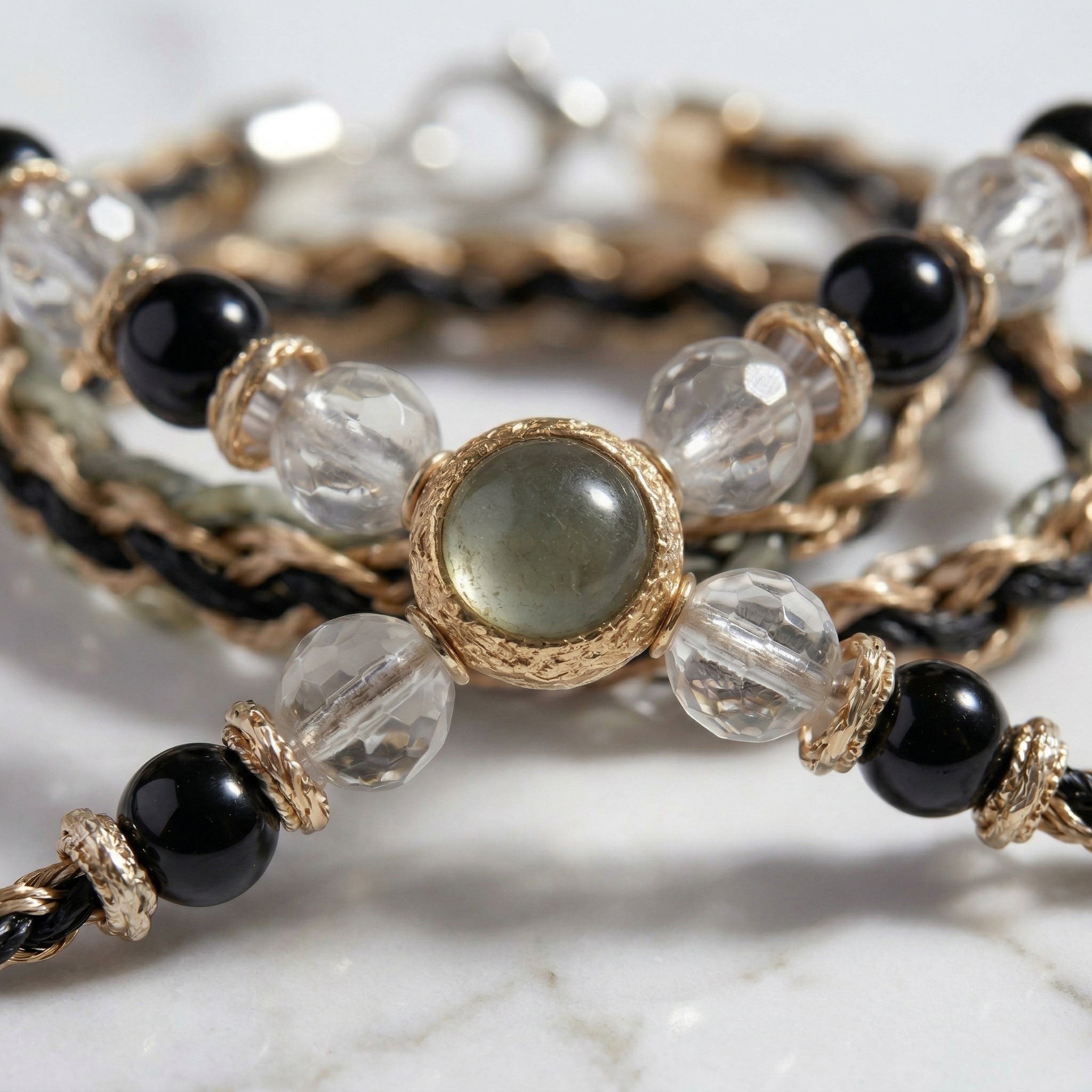 Mixed Stone and Crystal Accent Bracelet