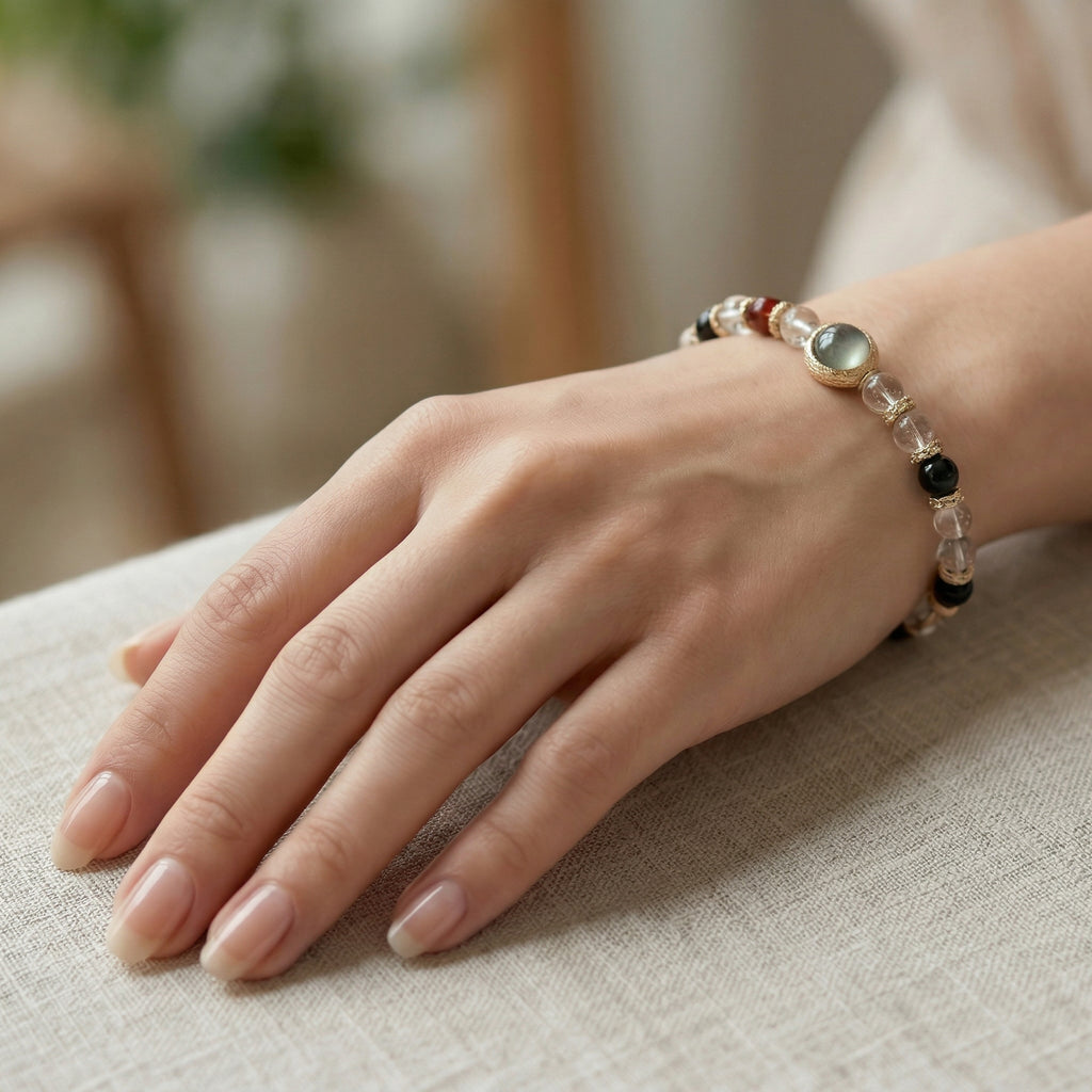 Mixed Stone and Crystal Accent Bracelet
