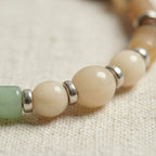 Natural-Tone Mixed Bead Bracelet