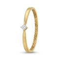 Gold-Plated Diamond-Accented Bangle