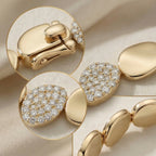 Gold-Plated Diamond-Accented Bracelet