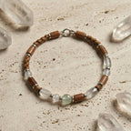 Braided Clear Bead Accent Bracelet