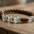 Braided Clear Bead Accent Bracelet