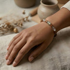 Braided Clear Bead Accent Bracelet